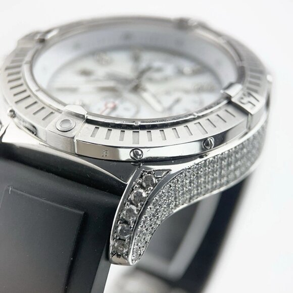 Breitling Super Avenger Steel MOP Dial Diamonds 48mm Automatic Mens Watch A13370 - Picture 3 of 8